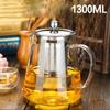 Heat-Resistant Glass Teapot with Stainless Steel Infuser