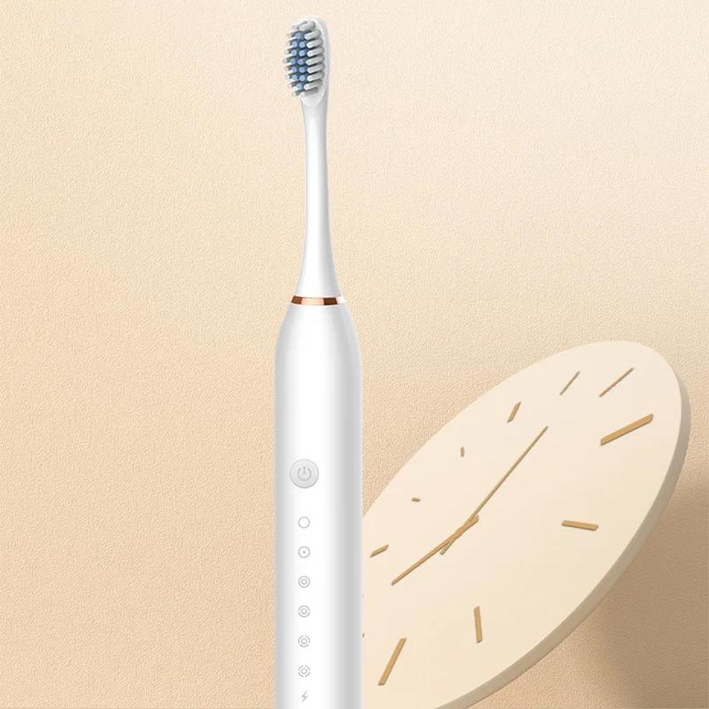 Escova de Dentes Ultrassônica Elétrica Seis Modos de Velocidade Casa Cabelo Macio Carregamento USB Impermeável Limpador de Dentes para Adultos