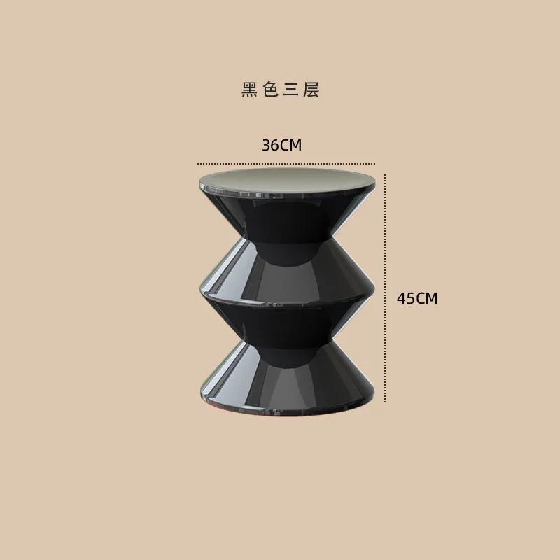 Round Coffee Table Plastic Nordic Home Furniture Living Room Sofa Side Tables Hallway Shoes Stool Balcony Small Desk Nightstands