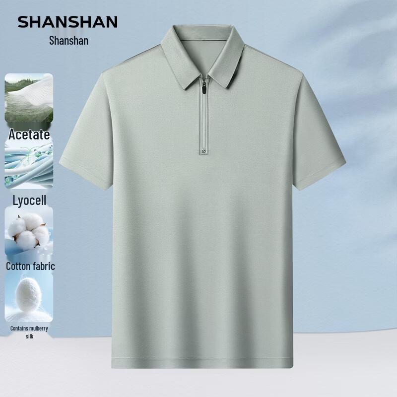 

Men s Lyocell Blend Half-Zip Polo Shirt 165