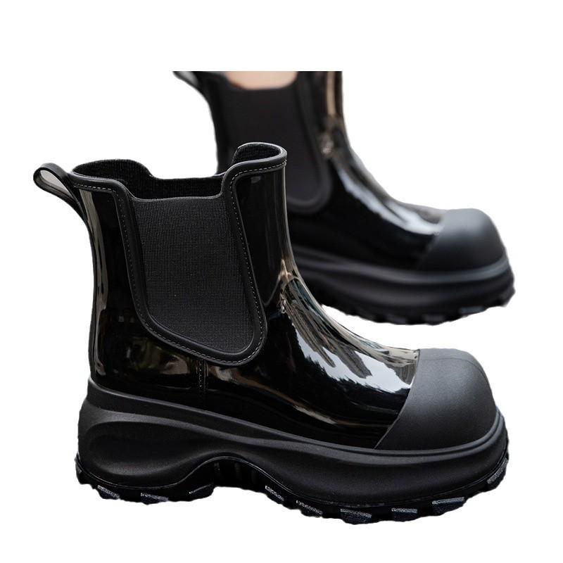 Women's 2024 Waterproof Martin Boots - Non-slip, Short Rubber Rain Boots for Spring/Summer Outdoor Wear