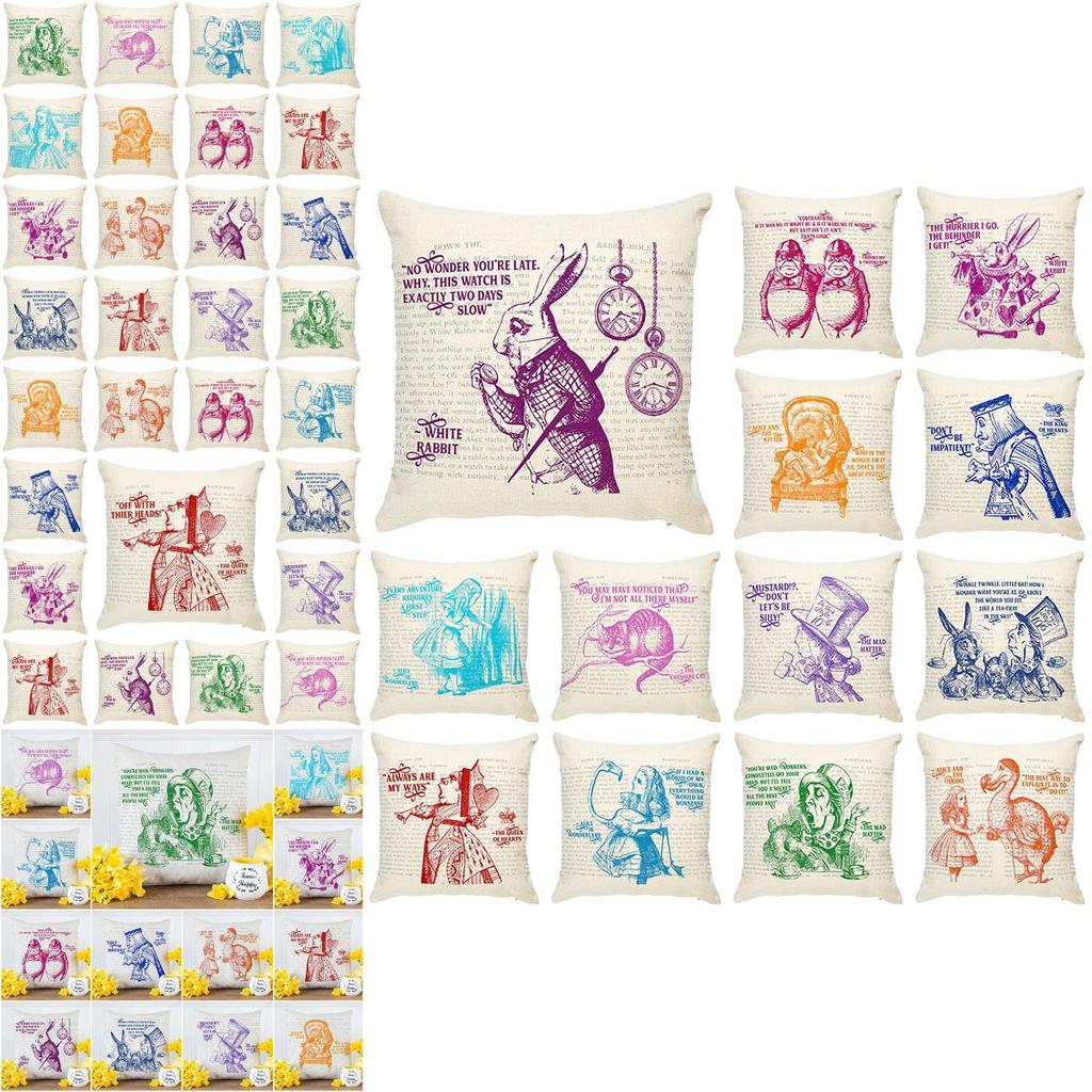 Elegant Alice In Wonderland Cushion Mad Hatter Pillow Perfect For Christmas Gift And Home Decoration