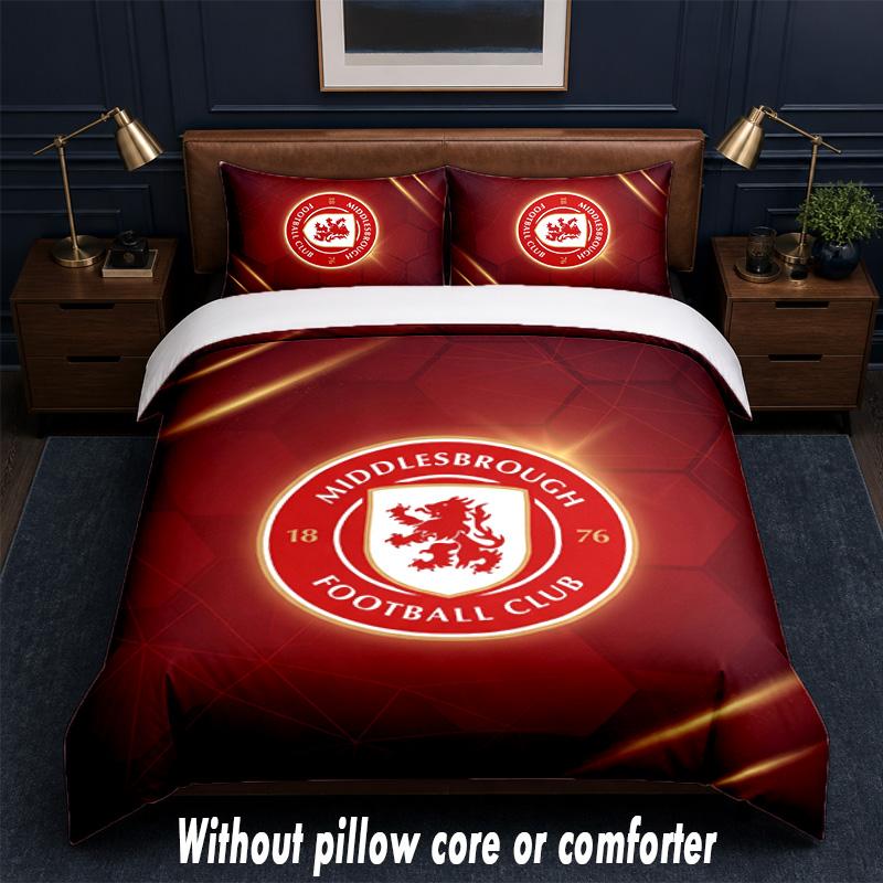 Set Biancheria da Letto Design Middlesbrough 1 Copripiumino + 2 Federe Morbido Traspirante Biancheria da Letto per la Casa