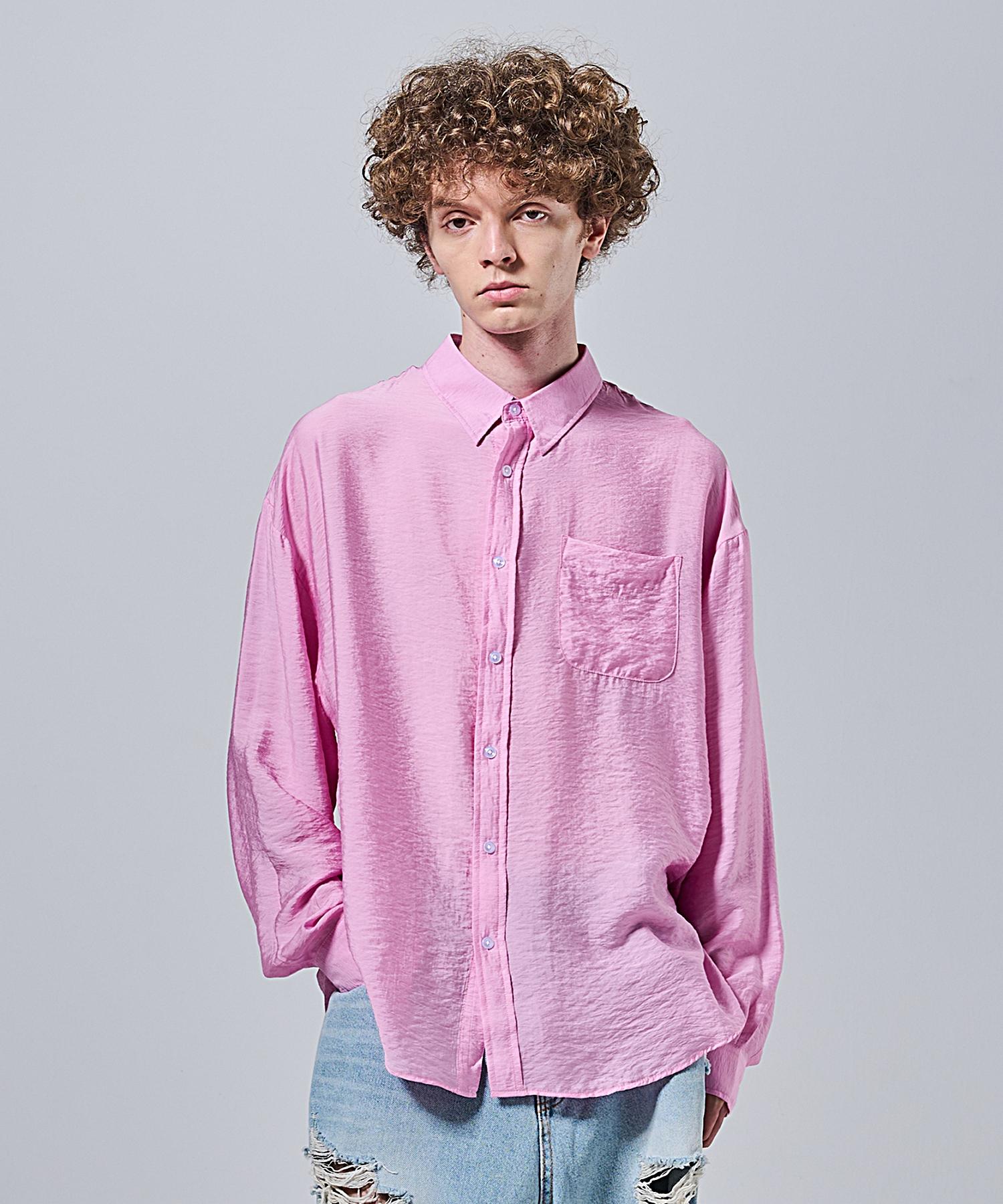 Ader Fits Crinkle Oversized Summer Shirt (Pink) Free