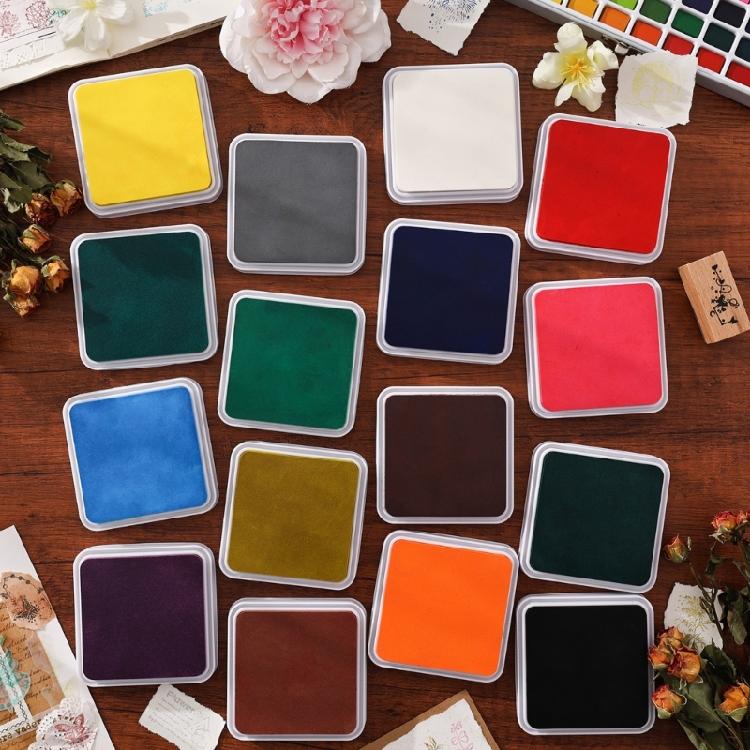 Cotton Neutral Ink Stamp Pad for Artistic Stamping Scrapbooking with Shatter Resistant ABS Housing Multiple Color