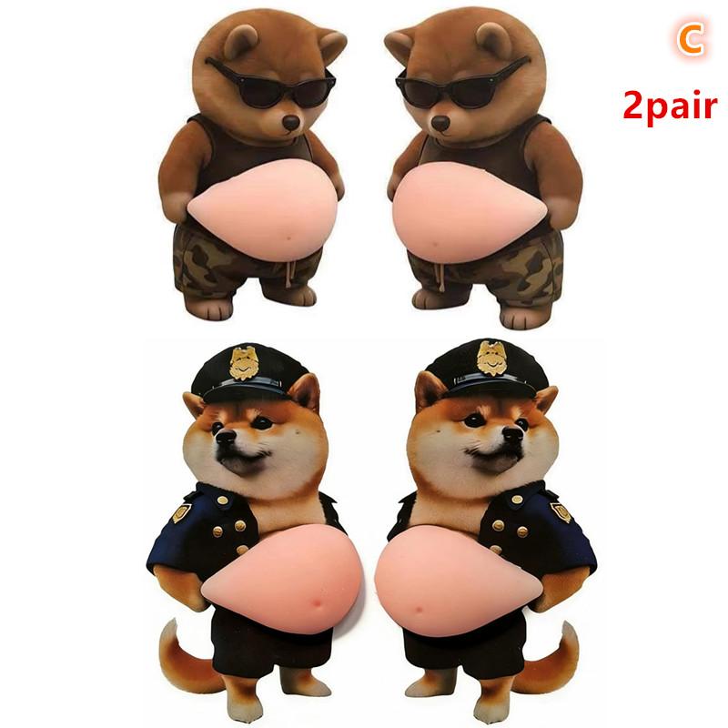 New 3D Cute Puppy Kitten Sticker Squeezable Shiba Inu Phone Case Decoration Children's Birthday Party Favor Festival Supplies