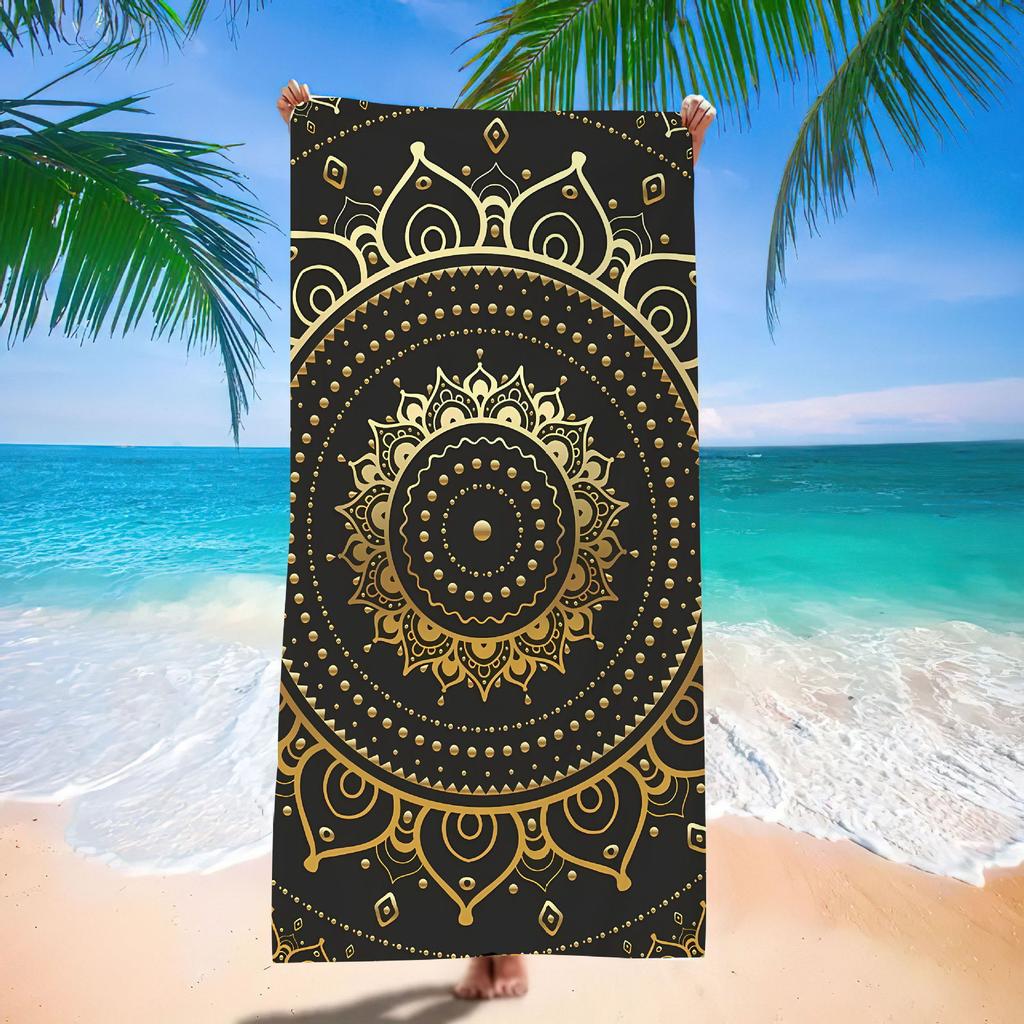 Microfiber Beach Towel Digital Printing Quick-Drying Double-Sided Velvet Class A Large Bath Towel Plus Towel