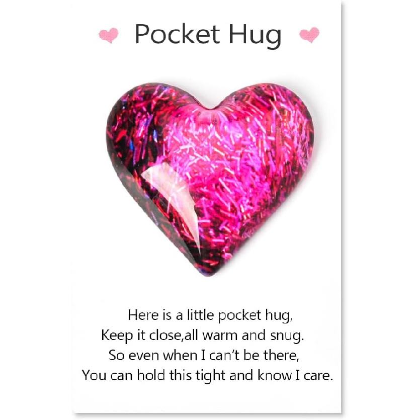 Sisadodo Pocket Hug Heart Token - Encouragement Gifts for Daughter, Son, Friends & Family
