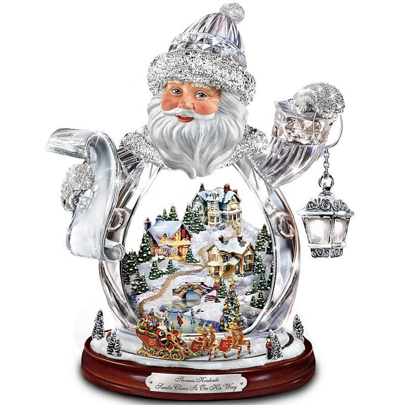 Snowman Santa Claus Wall Clings Stickers Music Box Christmas Stickers Window Glass Decor Waterproof Decals