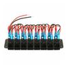 8 Gangs Marine Boat Vippbrytarpanel, 12V/24V Vattentät RV LED Switch Panel för Car Truck Marine