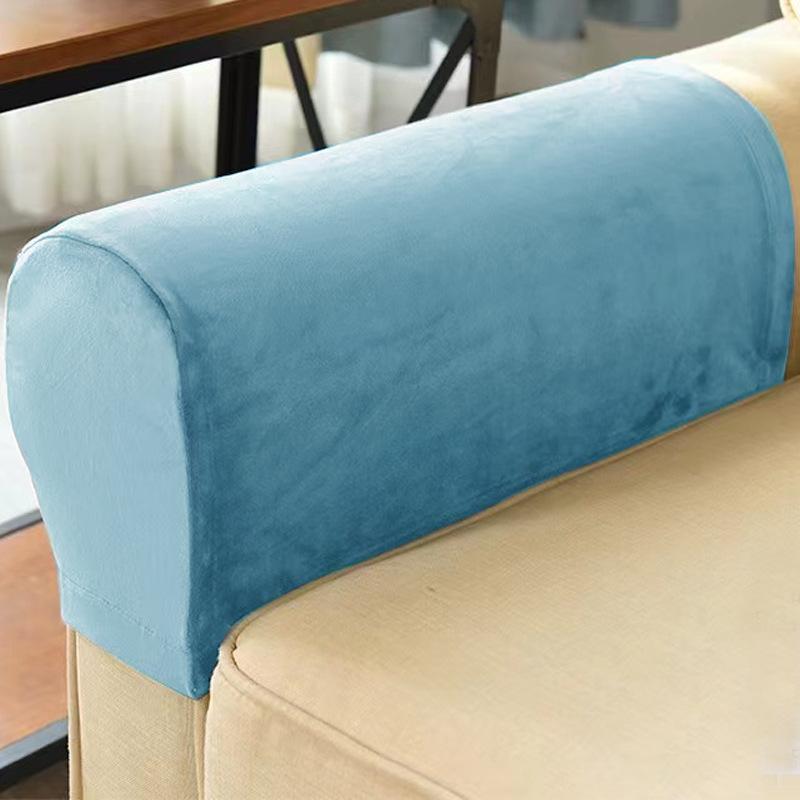 2pcs/1set Stretch Elastic Armrest Cover Premium Full Coverage Sofa Arm Protector Soft Anti-Slip Chair Arm Cover Set