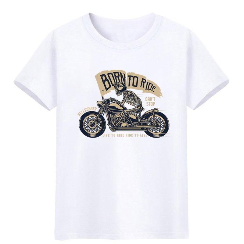 Unisexs Vintage Biker Tshirt With Motorcycle Emblem Design 2026 Summer Black Cotton Casual Streetwear Top For Ride Fast Fans