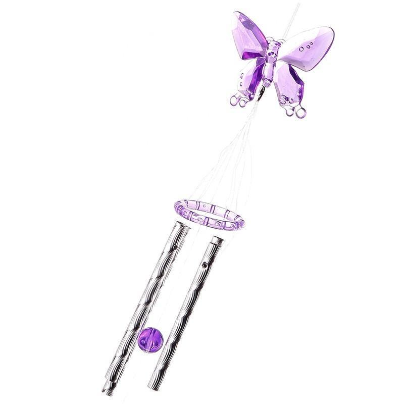 Garden Wind Chime Home Decor Butterfly Yard Ornament Outdoor Small Safe Smooth
