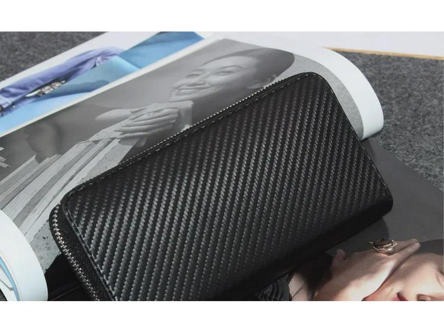 Straw Pattern Microfiber Leather Wallet for Men and Women - Customizable Design