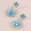 Simplistic and Cute Flower Oil Drop Earrings - Light and Comfortable Accessories