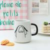Simple Cartoon Ceramic Mugs Creative Personality Couple Mug Coffee Mug Men's Women's Milk Mugs Home Water Cup Drinkware