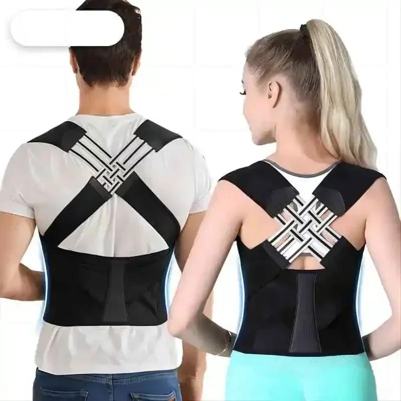 Adjustable Back Posture Belt Office Home Gym Unisex Improve Spine Clavicle Brace Posture Vest Back Posture Corrector Belt