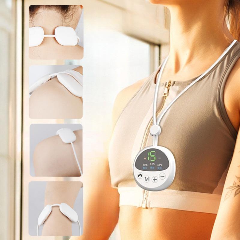 EMS Neck Massager Portable Three Gear 15 Level Heating for Home Office Travel Muscle Relaxation Men Women Adults