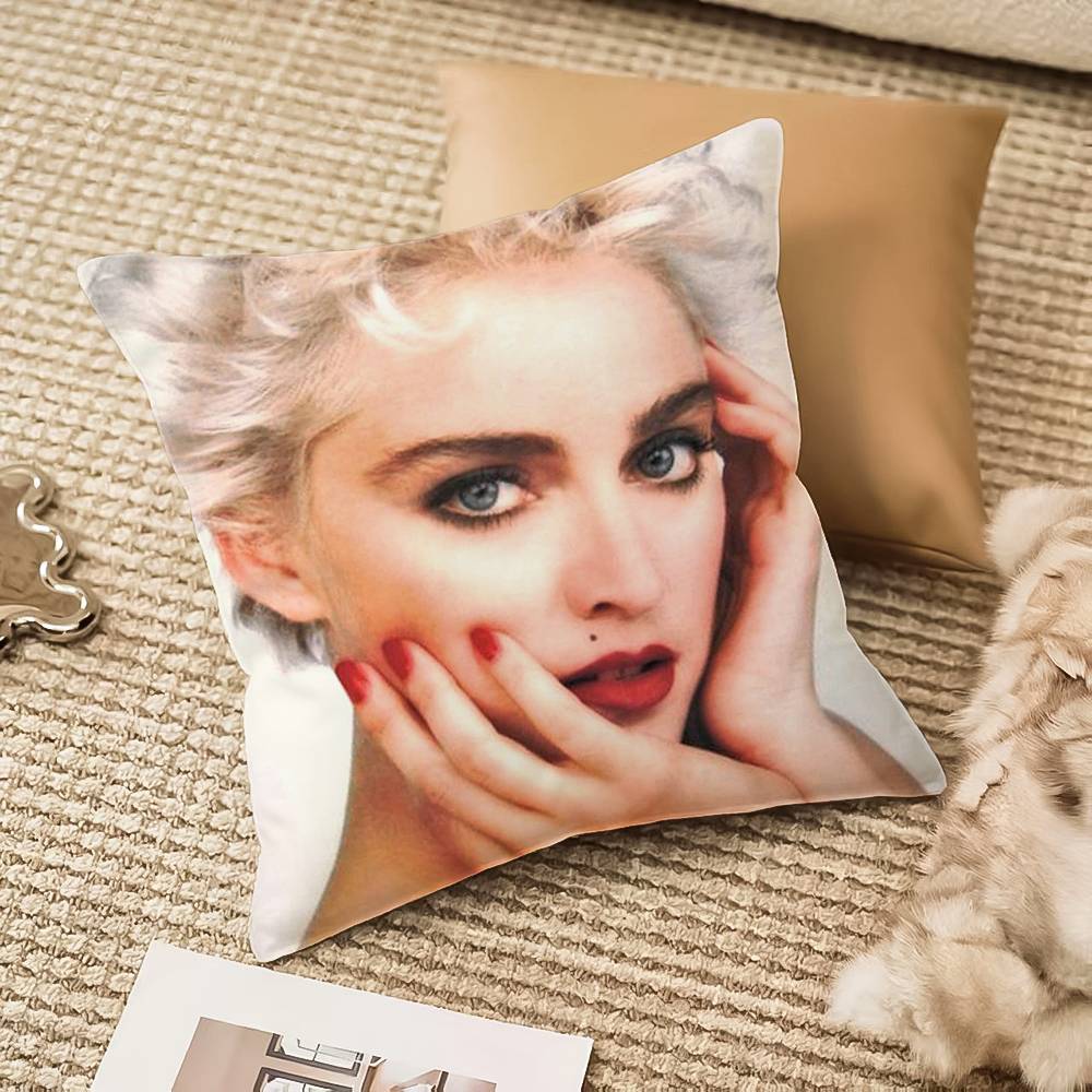 Piosenkarka M-Madonna-MT Muzyka Jak Dziewica Poszewka Komfortowa Sofa Łóżko Jedwabista elegancka Niewidoczny zamek Dekoracyjna poszewka na poduszkę