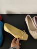 Shoes grandma shoes flat bottom wind square head shallow mouth ballet 2025 sweet beautiful woman one pedal single shoes bow new