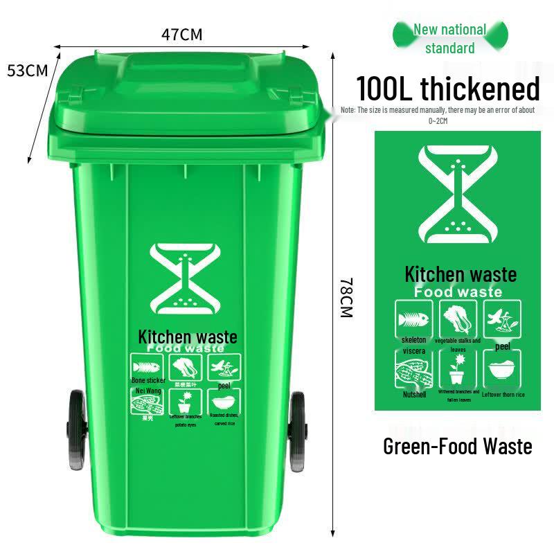 Large Outdoor Sanitation Trash Can with Lid