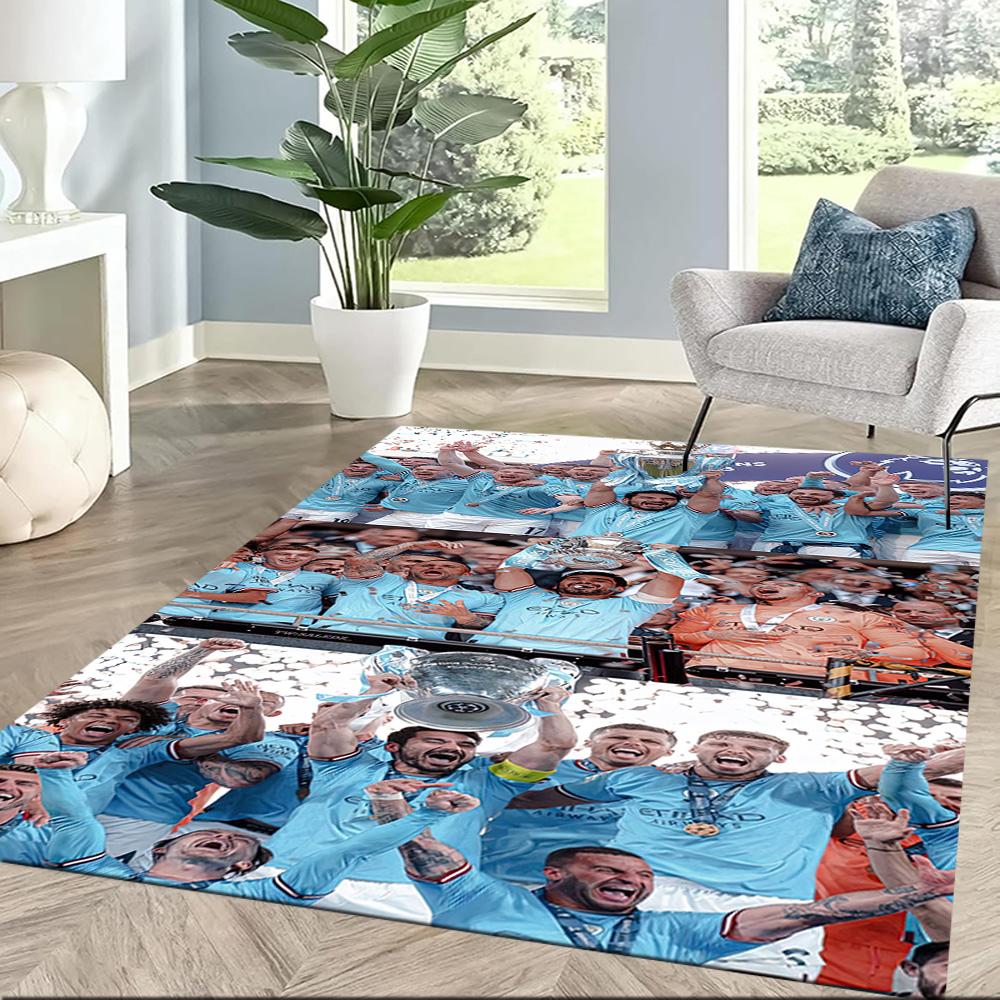 Manchester City Floor Rug Office Rug Suitable For Hallway Decorate Room Kitchen Foyer Antislip Carpet Anime Office Decor