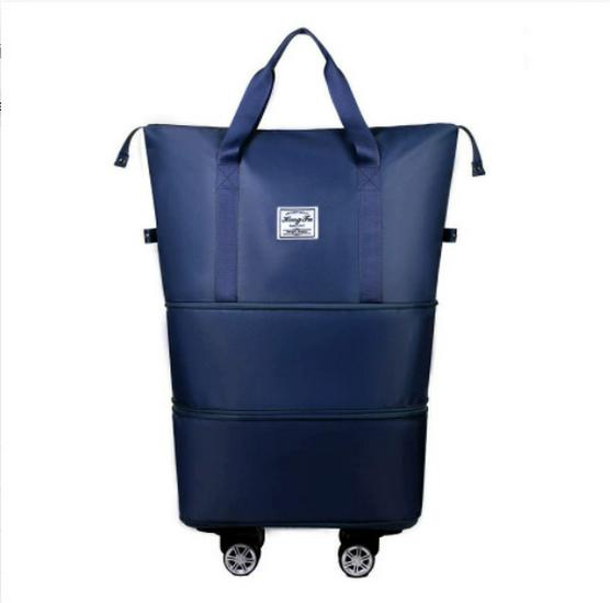 Expandable Waterproof Travel Bag with Universal Wheels – Large Capacity for Business, Student, or Maternity Use, Featuring Wet/Dry Separation