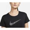 New Nike Dri-FIT Swoosh Women's Short-Sleeve Running Top Black FB4697-010