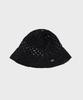 Seullouseulloulli Fruits Handmade Crochet Raffia Bucket Hat _ Black