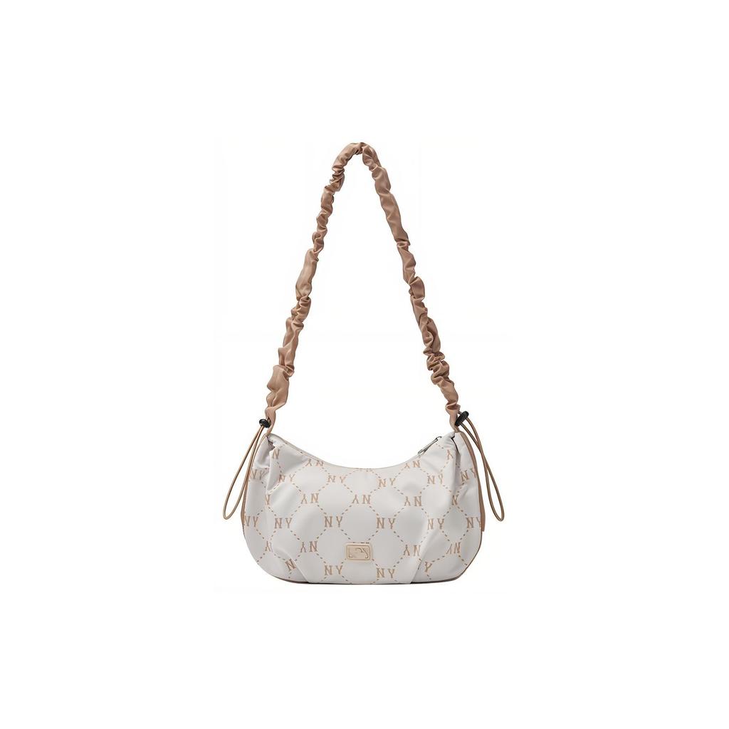 New MLB Polyester Shoulder Bag, Handbag, Shoulder Bag, Crossbody Bag Regular Unisex Cream 3ABQS034N-50CRS