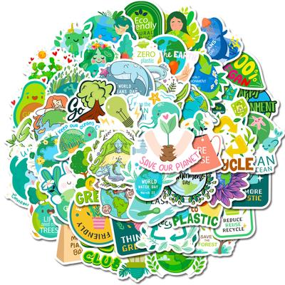 50 Environmental Protection Stickers, Nature Green Public Welfare Publicity Stickers, Protect The Earth Spot