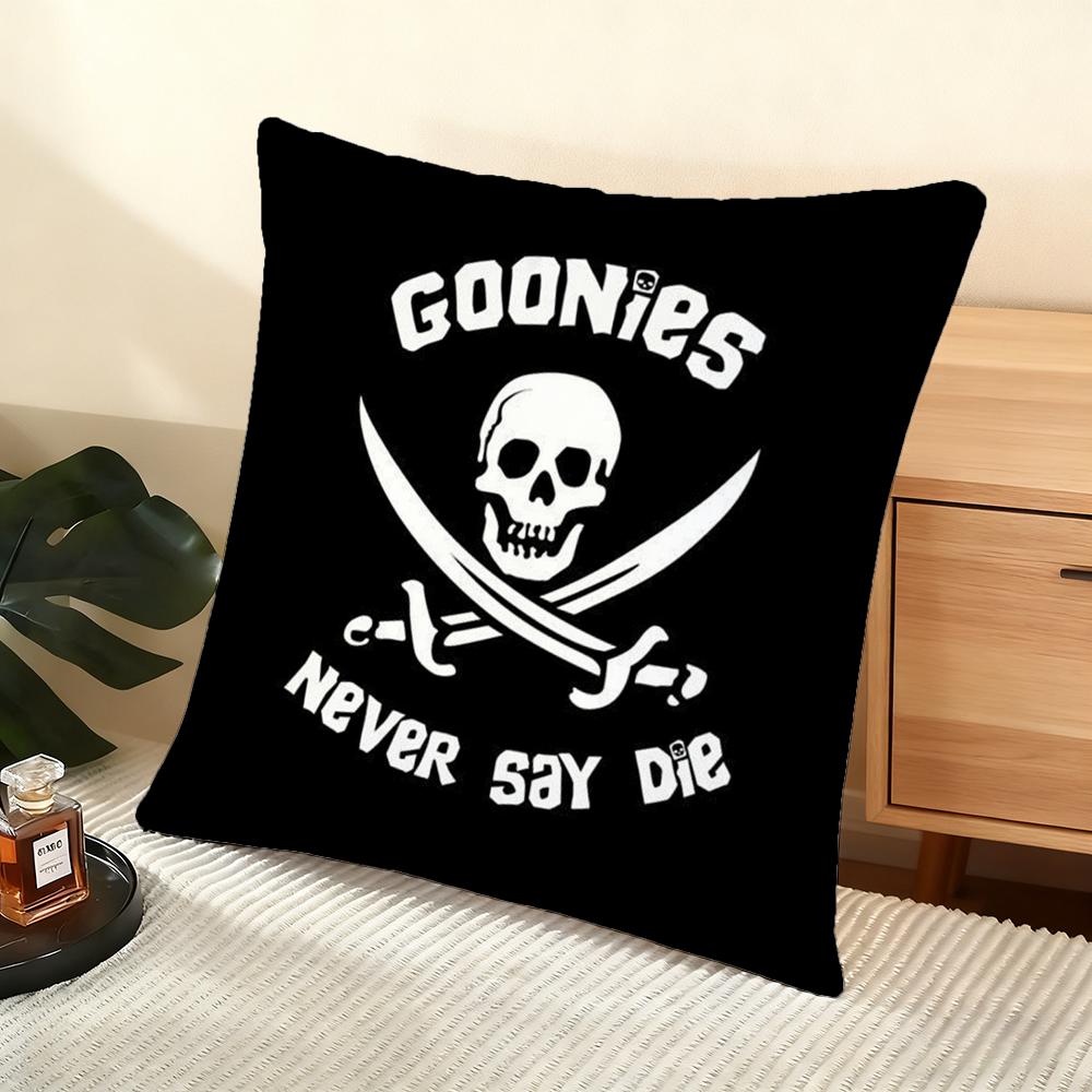 Movie G-Goonies Cushion Cover Soft Short Plush Pillow Cover Smooth Cozy Texture Aesthetic Cushion Case Home Decor