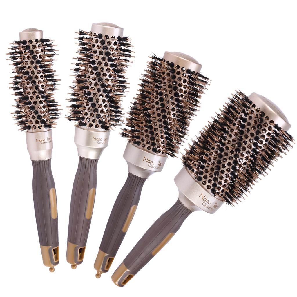 Anti Static Nano Technology Ceramic Ionic Hair Styling Comb with Retractable Separating Pin