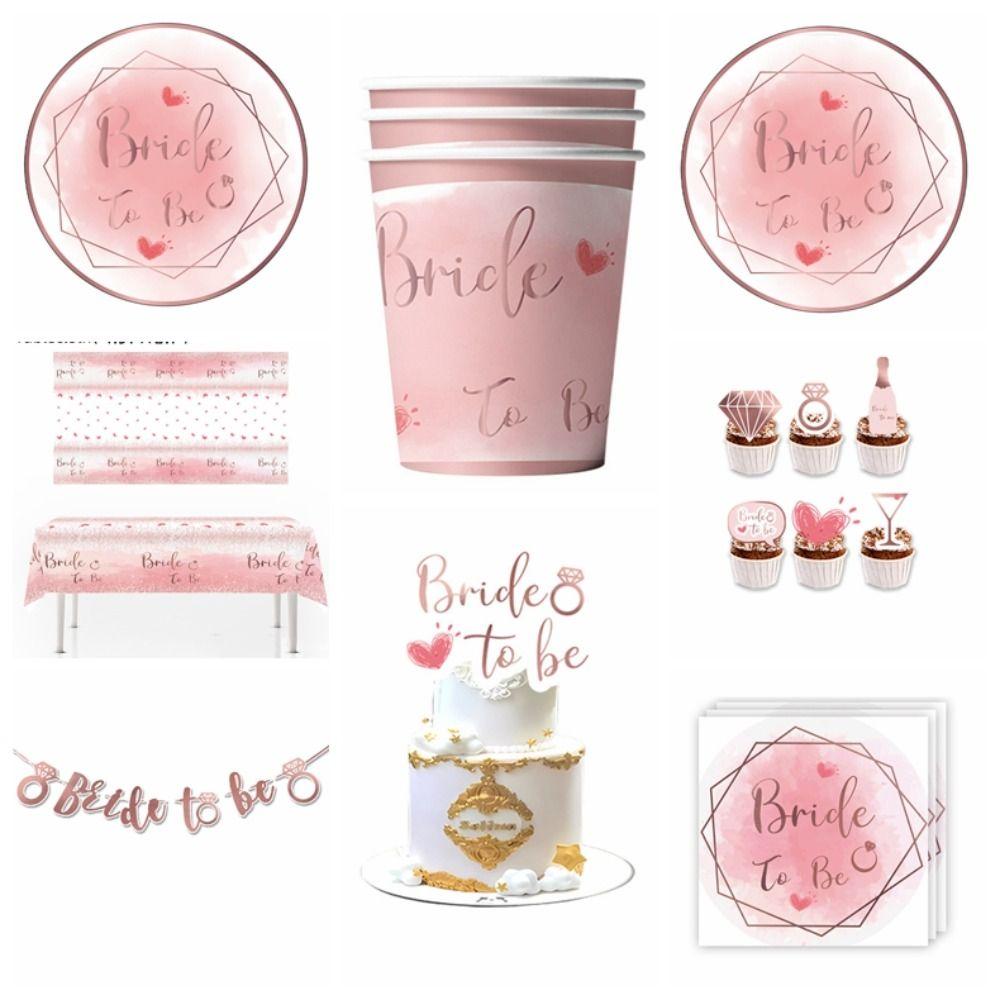 

10 Guests Bachelorette Disposable Tableware Paper Hen Party Supplies Holiday Decor