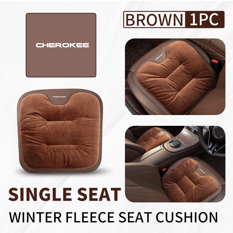 Car Flannel Seat Pad Front Rear Seats Cushion Winter Warm Mat For Jeep Wrangler-JK Liberty JL Cherokee Patriot Commander ALU1