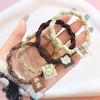 4/5Pcs Hair Ring Stretchy High Elasticity Contrast Color Braided Design Cartoon Women Girls Teens Children Hair Tie Band Rope Ponytail Holder Hair