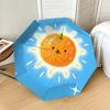 Shiny Orange Sun Umbrella: Automatic Opening & Closing, Outdoor Protection, Travel Accessory, Lightweight & Durable 091