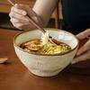 Yellow Kraft Series Japanese-Style Ceramic Eating Bowls And Plates, Household Noodles, Bowls And Dishes, Kiln-Changed Glaze Tableware Export