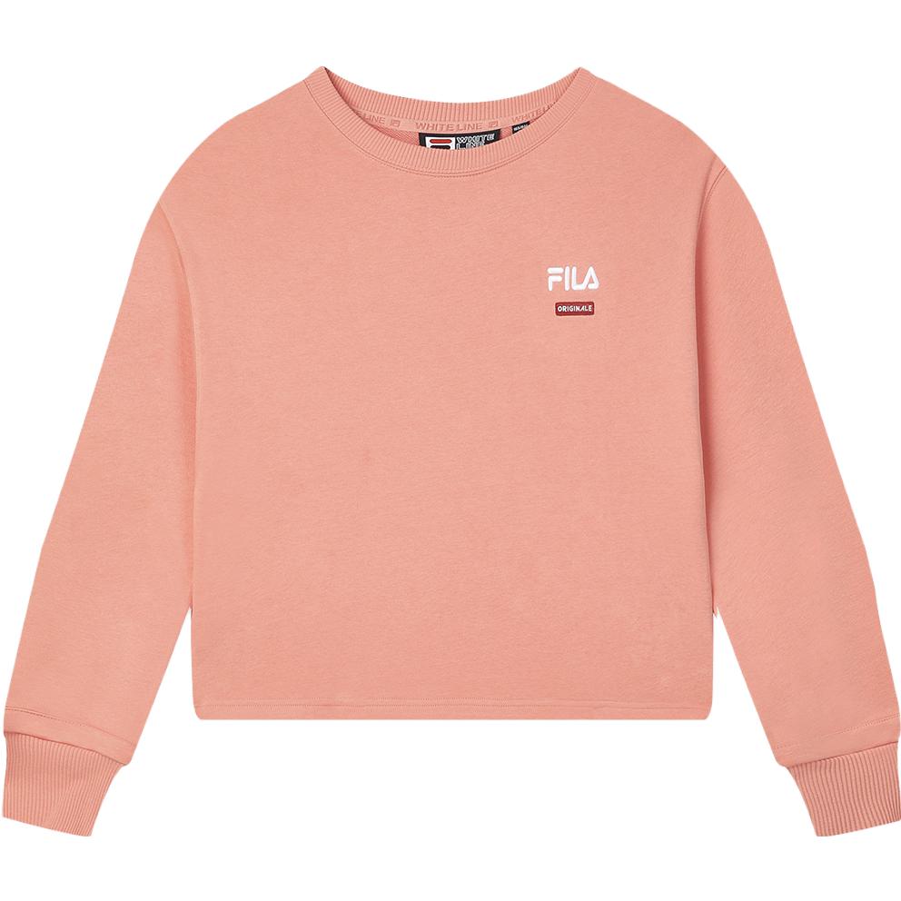 

FILA 2023 Winter New Knit Pullover Fashion Casual Simple Loose Sweatshirt Women sweatshirt Pink F51W349215A-PK XL