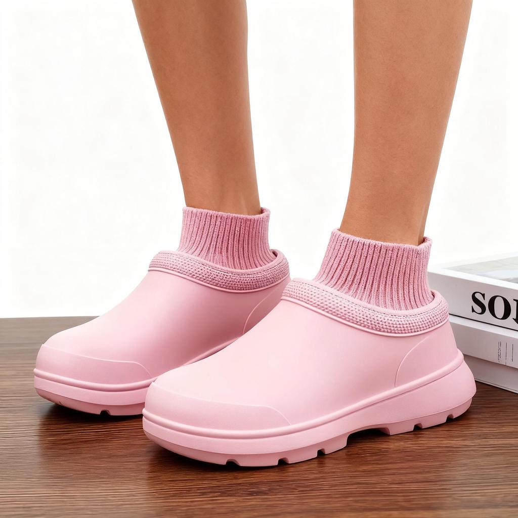 Pantoufles d'automne/hiver antidérapantes à semelles épaisses: Design Confortable à Talon Enveloppant pour Porter à l'Intérieur/Extérieur, Homme et Femme