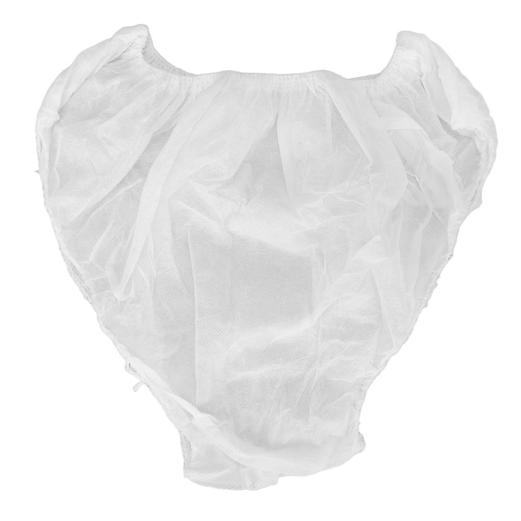 50pcs Unisex Disposable Underwear White Nonwoven Travel Panties for Outdoor Travel Beauty Salon Hotel