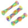 3Pcs Cat Spring Shape Tube Toy Colorful Bouncing Interactive Toy with Bell and Catnip
