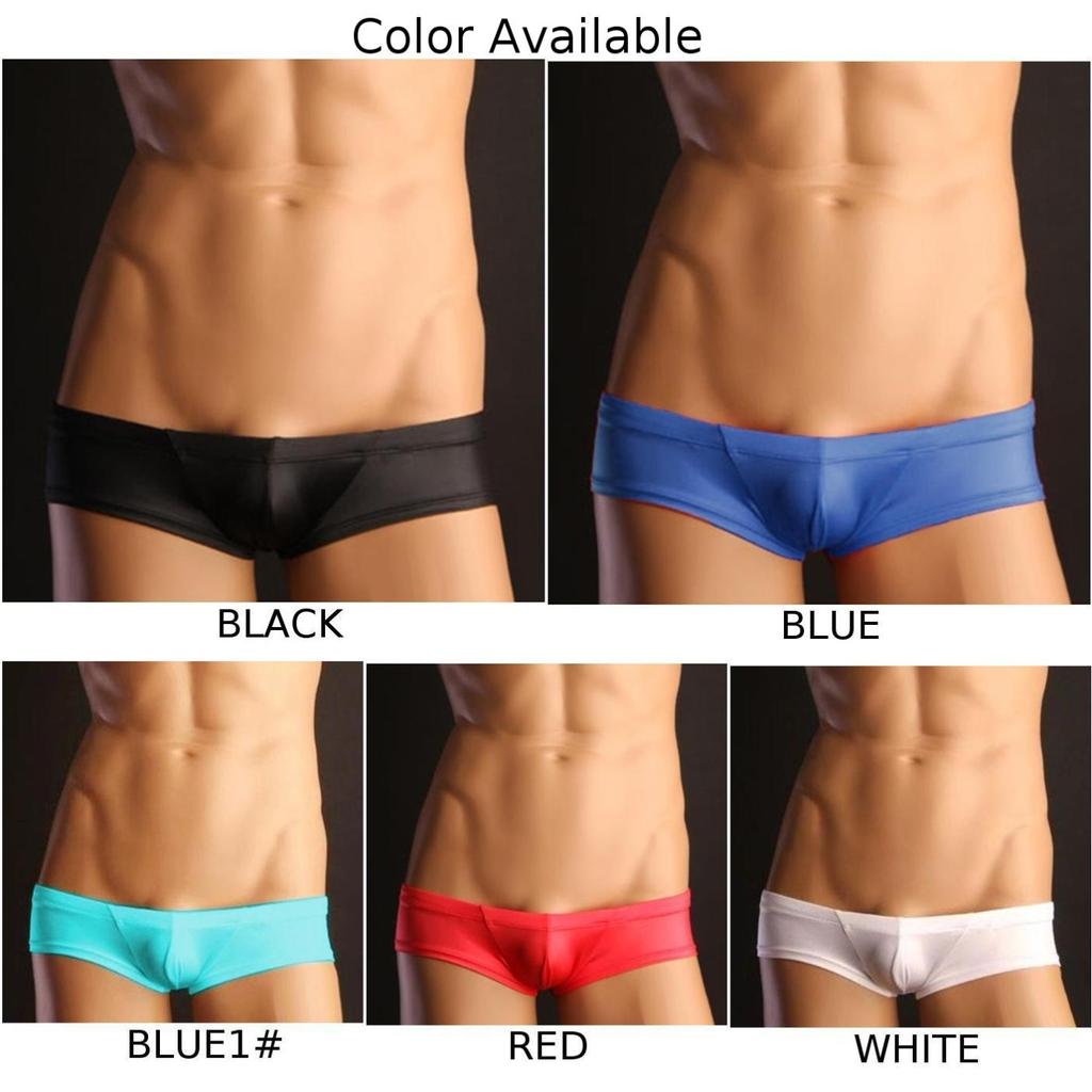 Men\s Mini Bikini Thong Low Rise Briefs Boxer Briefs Underwear Comfy Breathable