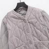Womens Oversized V-Neck Cotton Blend Coat With Front Pockets Single-Breasted Long Sleeve Fall Winter Outerwear