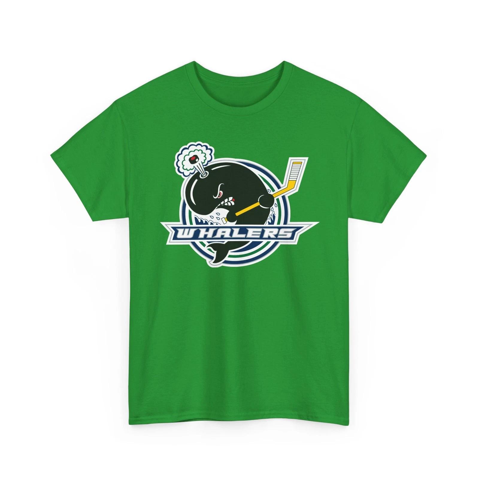 Defunct Jr. Hockey Team Plymouth Whalers Printed T shirt Hartford New England 3XL