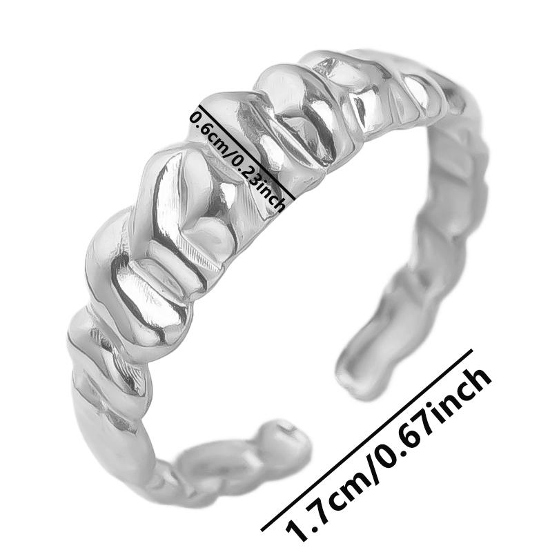 1/5pcs Silver Color Snake Beads Round Heart Stainless Steel Rings For Women Men Accessories Vintage Jewelry Finger Ring Anillos