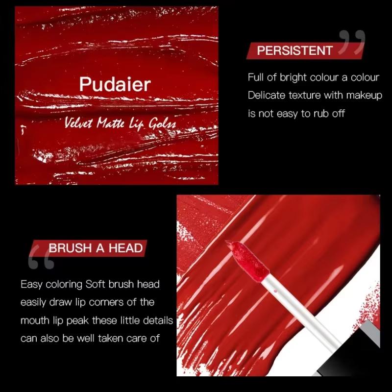 Matte Liquid Lipstick - Waterproof, Matte & Glossy, Nude To Red Hues - Long-lasting, Hydrating Formula - Waterproof Matte Velvet Lip Tint