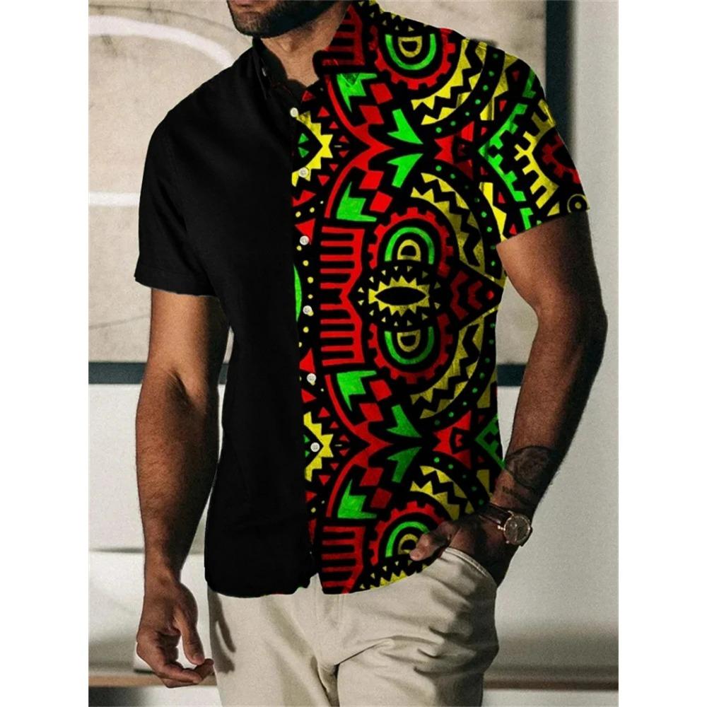 Rainbow 3D Print Unisex Hawaiian Shirt Short Sleeve