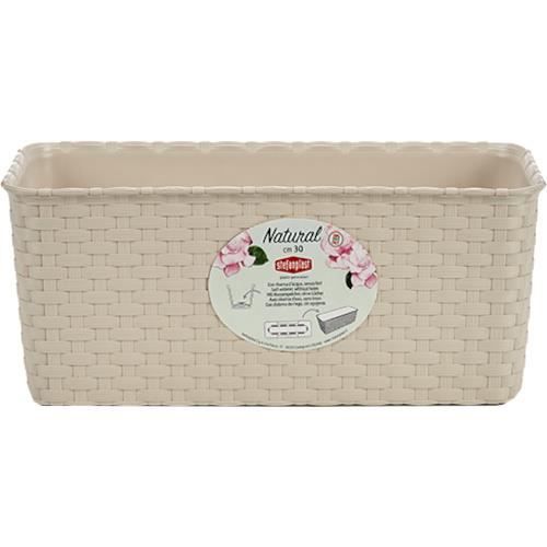Jardinière - Stefanplast - Natural - 29 cm - Beige - Avec réserve d'eau