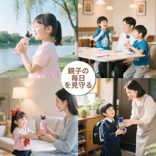 KollyKolla Water Bottle, 350ml, Lightweight, Insulates Hot & Cold Water, Vacuum Insulated, Portable, with Straw, Cute, Easy To Clean, Purple Character